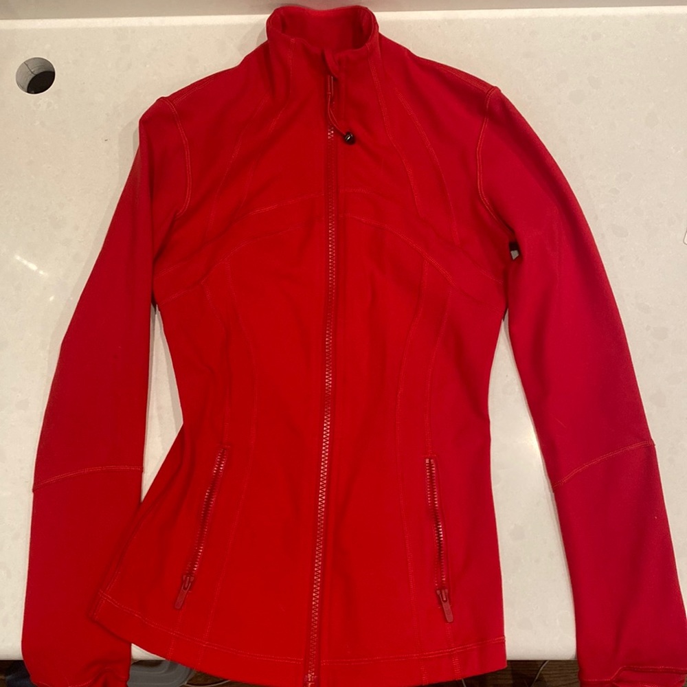 dark red lululemon define jacket size 2